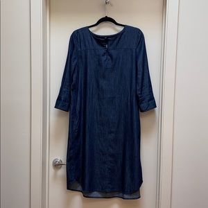 Jarbo Pleat-Back Denim Dress - One Size Fits All